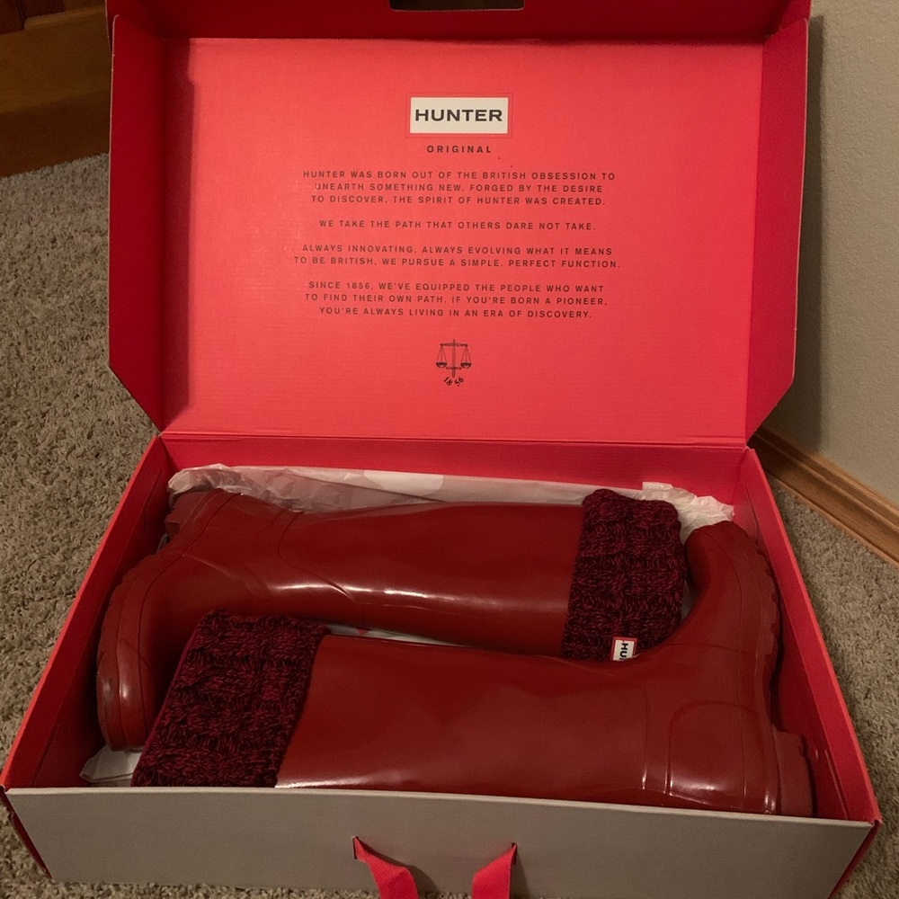 Hunter Original Tall Rain Boots - Military Red